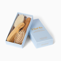 Natural Bamboo Hair Brush & Comb Set, 3 Piece - Cradle Cap Brush, Massage Hair Brush, Bamboo Comb for Toddlers, Newborns & Infants I Baby Registry Gift