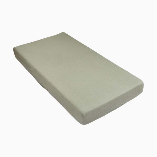 Tiny Kind Muslin Organic Crib Sheet.