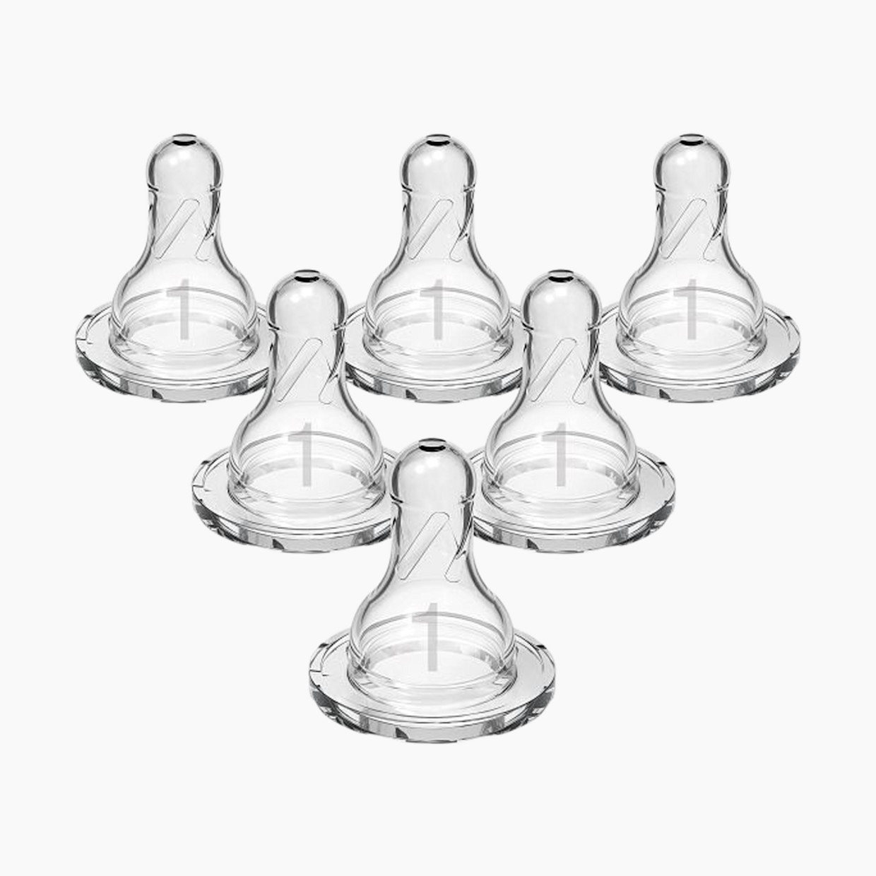 Dr. Brown's Narrow Nipple (6 Pack) - Clear, Level 1.