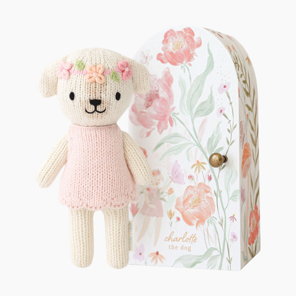 cuddle+kind Tiny Hand-Knit Doll - Charlotte The Dog.