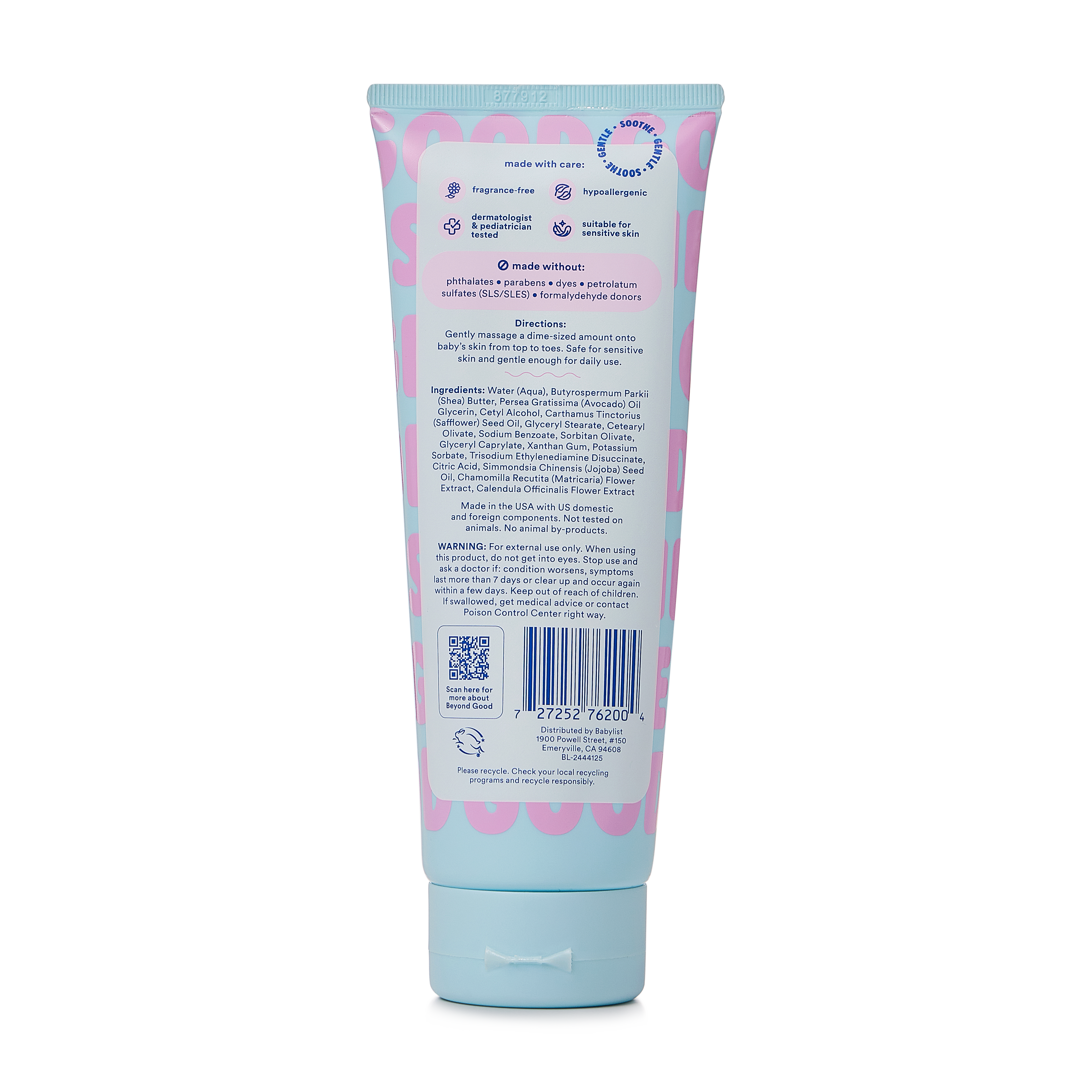 Beyond Good Baby Lotion.