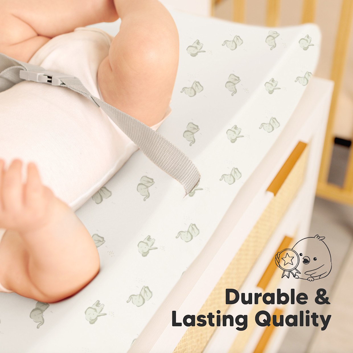 KeaBabies 2-Pack Soothe Changing Pad Covers - Elly.