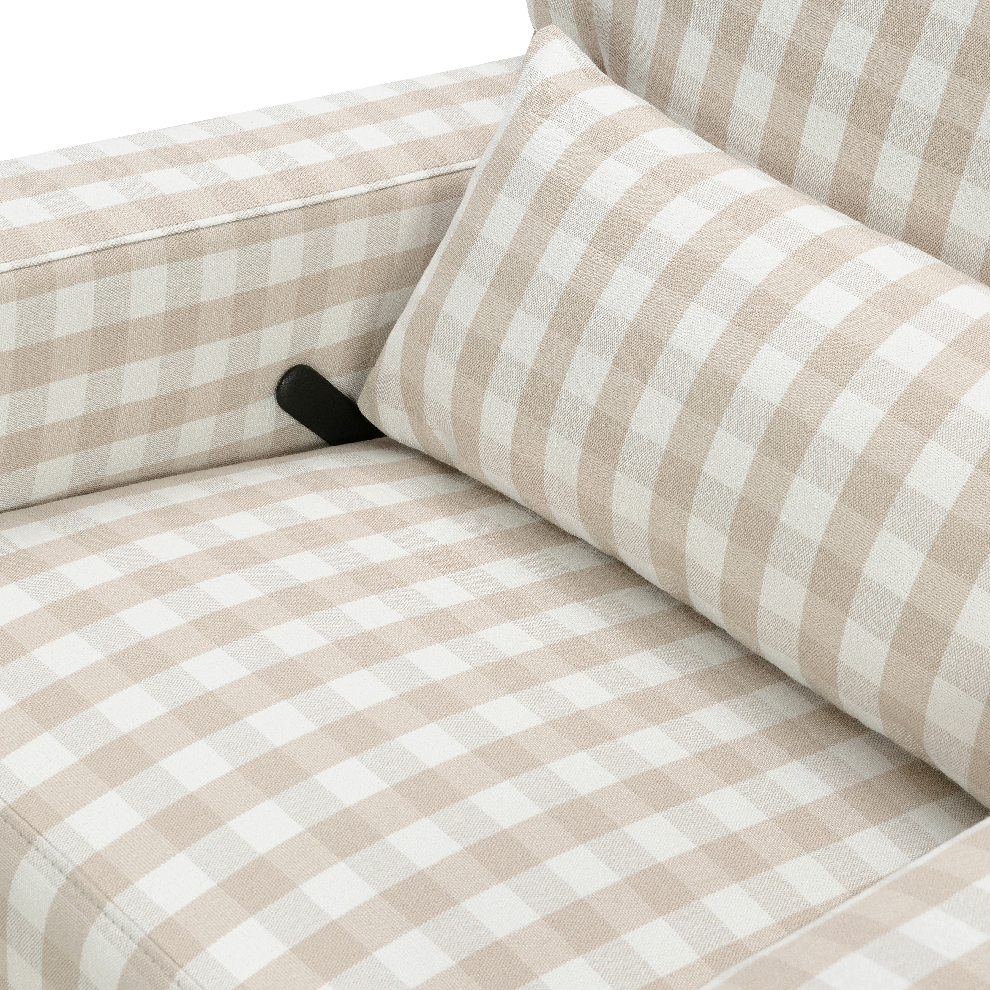 Namesake Crawford Recliner and Swivel Glider - Tan Gingham.