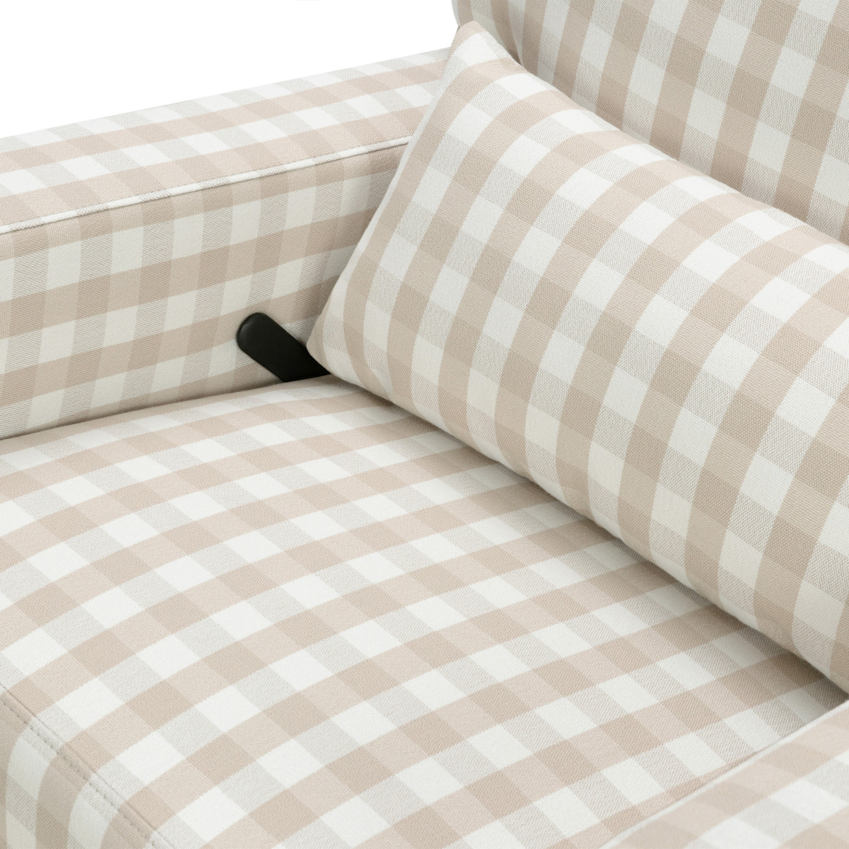 Namesake Crawford Recliner and Swivel Glider - Tan Gingham.