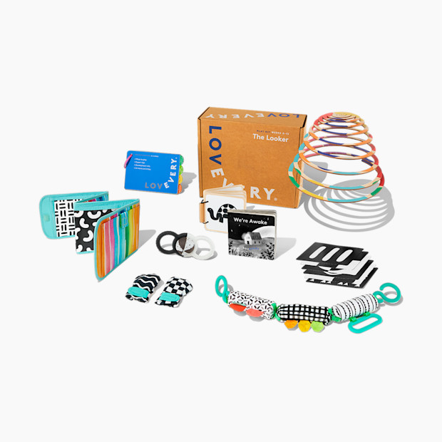 Lovevery The Looker Play Kit with Bonus Book 'We're Awake'.