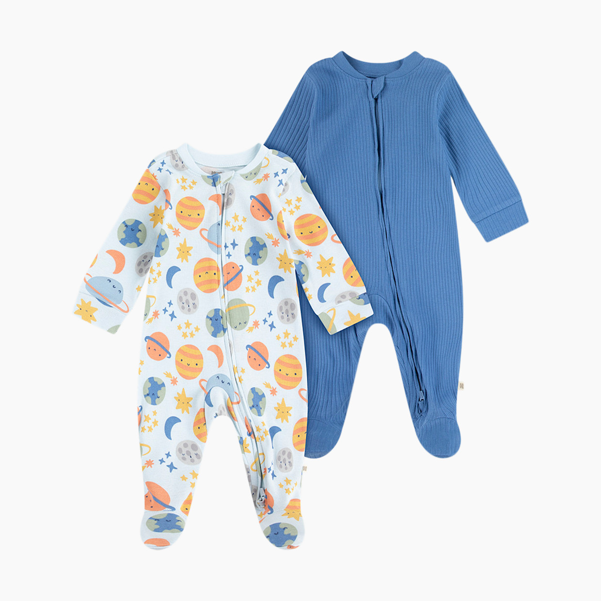 Huggies Footed Coverall (2 Pack) - Ballad Blue/Planets, 0-3 M.