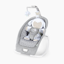 Ingenuity 2-in-1 Lightweight Infant to Toddler Rocker and Baby Bouncer - Tummy Time Mat, Vibrations & Sounds, 0-30 Months Up to 40 lbs (Cuddle Lamb)