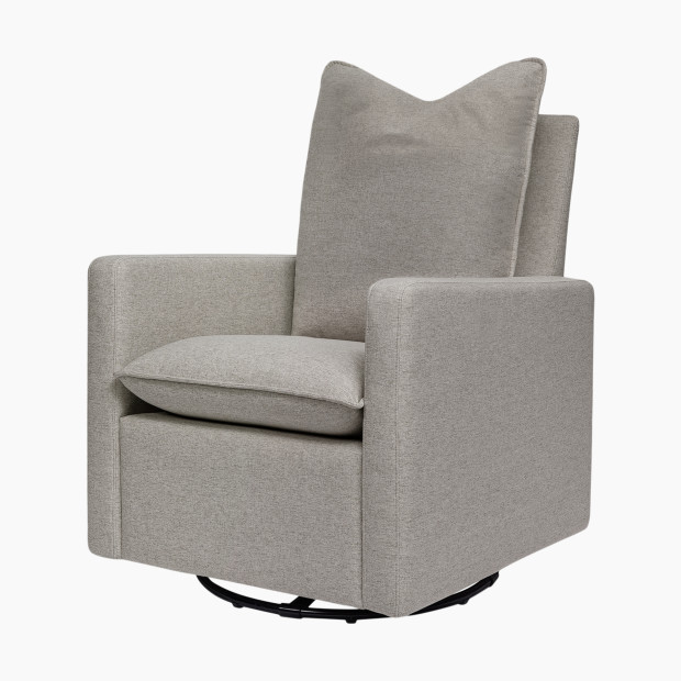 babyletto Cali Pillowback Swivel Glider - Performance Grey Eco Weave.