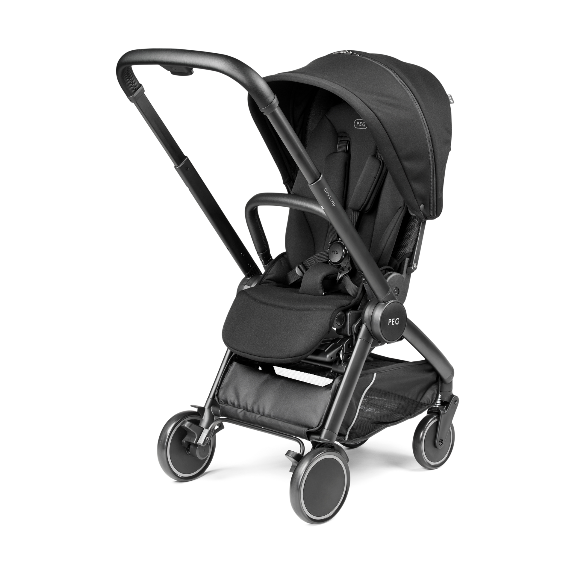 Peg Perego PEG City Loop Full-Size Reversible Stroller Seat - True Black.