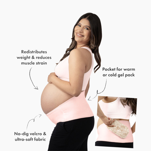 Kindred Bravely Soothing Maternity Belly & Back Support Band - Soft Pink, S/M.