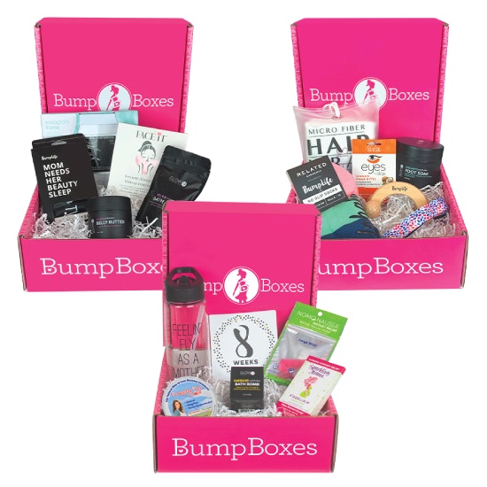 Bump Boxes Trimester Bundle: Pregnancy Gift Box for 1st, 2nd, & 3rd Trimester.