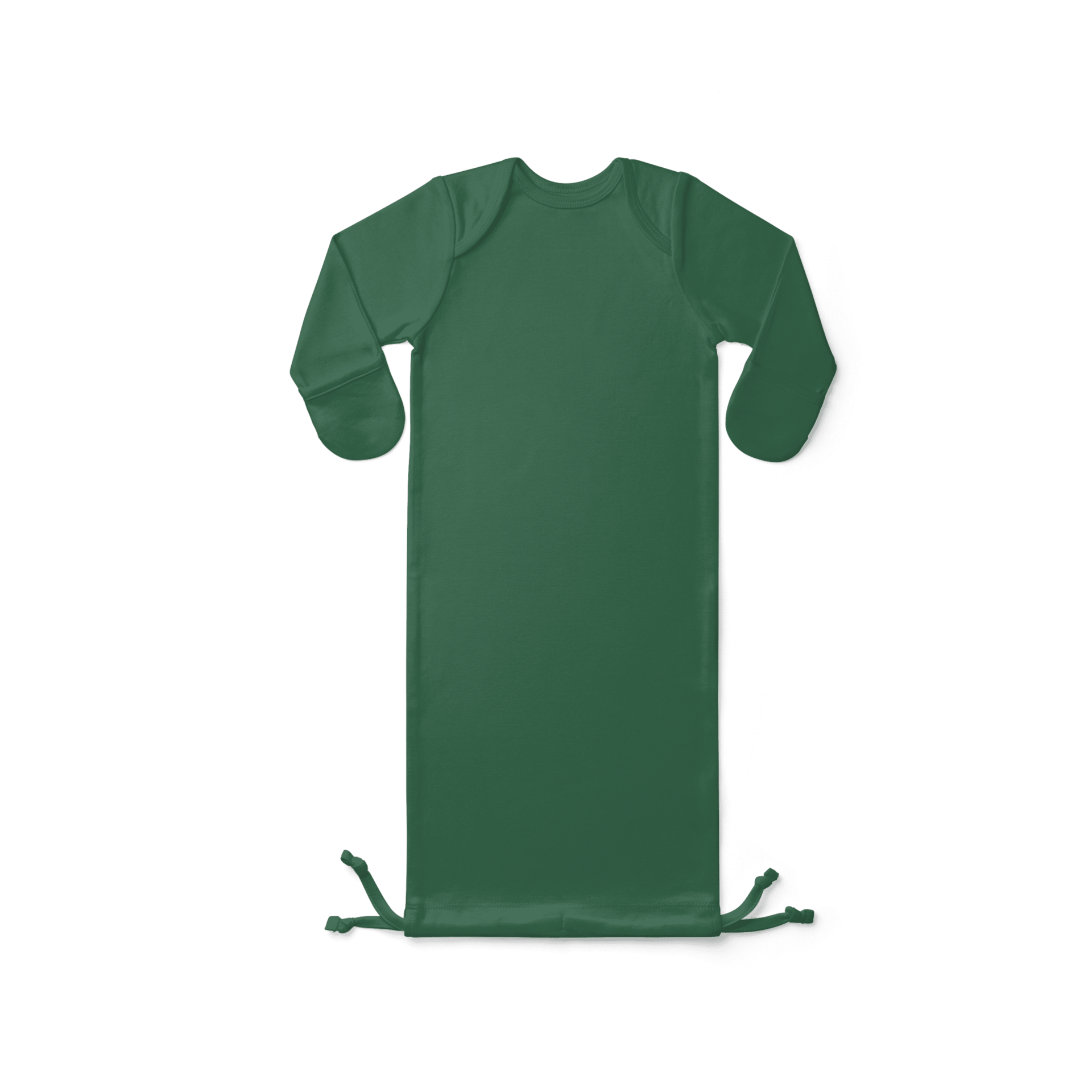 Goumi Kids x Babylist Solid Drawstring Baby Gown - Jungle, 0-3 M.