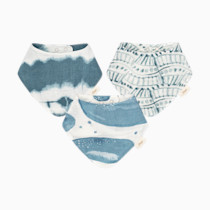 Crane Baby Soft Muslin Baby Bib Set, Adjustable and Absorbent Bandana Style Bibs for Boys and Girls