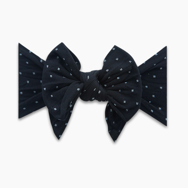 Baby Bling Dang Enormous Bow Headband - Black Dot.