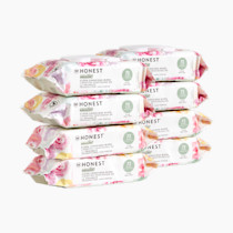 The Honest Company Clean Conscious Multi-Use Wipes | Hypoallergenic + Unscented for Sensitive Skin | Over 99% Water, Compostable, Plant Based, Baby Wipes | Rose Blossom, 576 Count