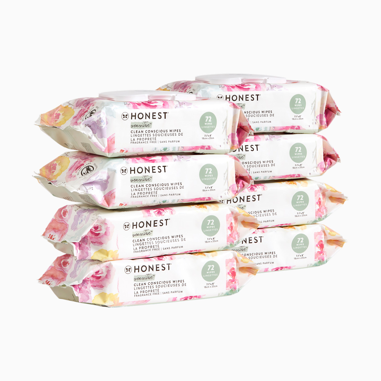 The Honest Company Baby Wipes - Rose Blossom, 576 Count.