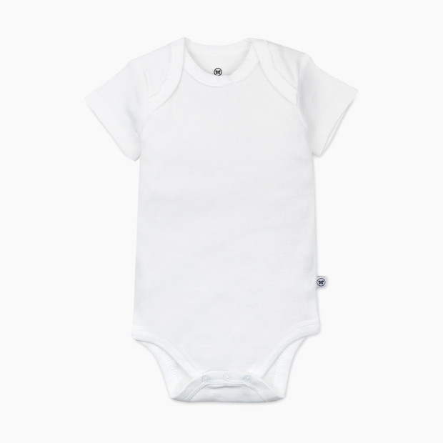 Honest Baby Clothing 10-Pack Organic Cotton Short Sleeve Bodysuits - Bright White, 3-6 M, 10.
