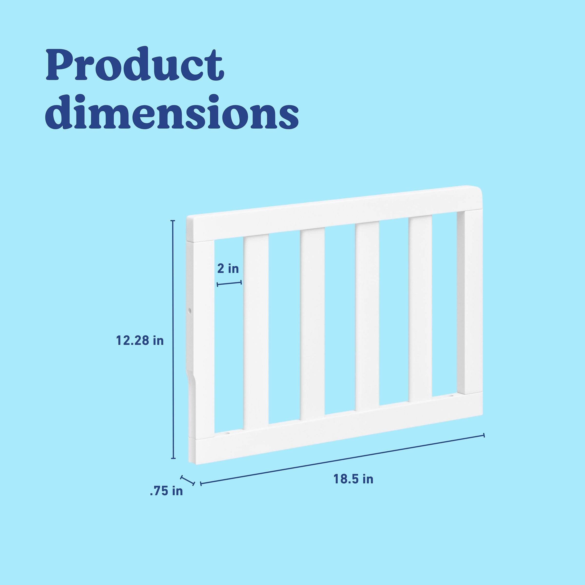 Storkcraft Universal Toddler Guardrail (Slats) - White.