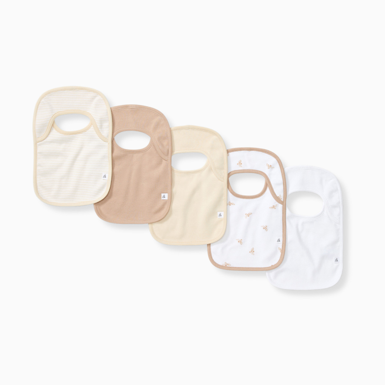 Burt's Bees Baby Organic Lap Shoulder Bibs (5 Pack) - Golden Bee.