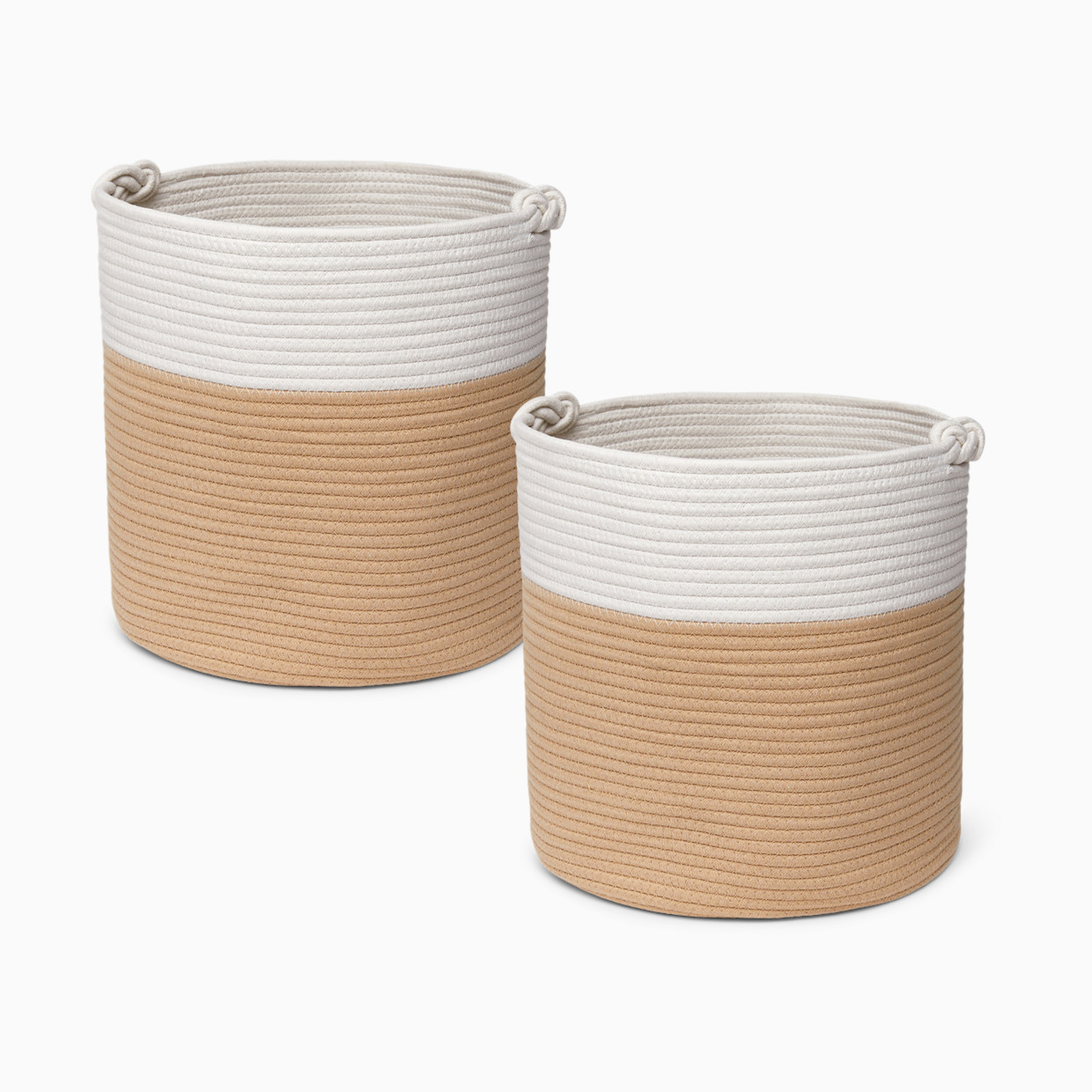 Sprucely Large Rope Basket - Oat, 2-Pack.
