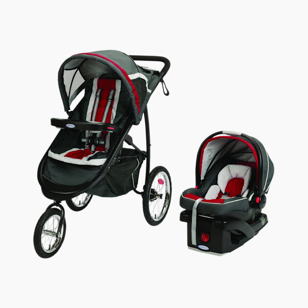 Graco FastAction Jogger Click Connect Travel System - Chili Red.