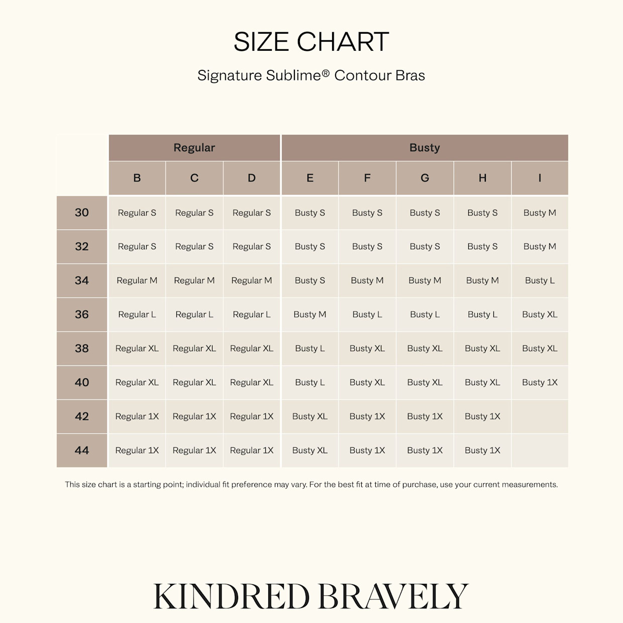 Kindred Bravely Signature Sublime Contour Hands-Free Pumping & Nursing Bra - Beige, X-Large Busty.