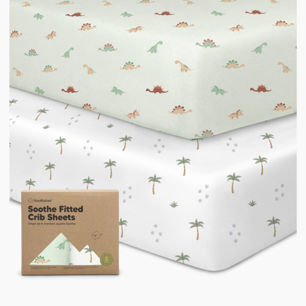 KeaBabies Soothe Fitted Crib Sheets - Roarsome, 2.