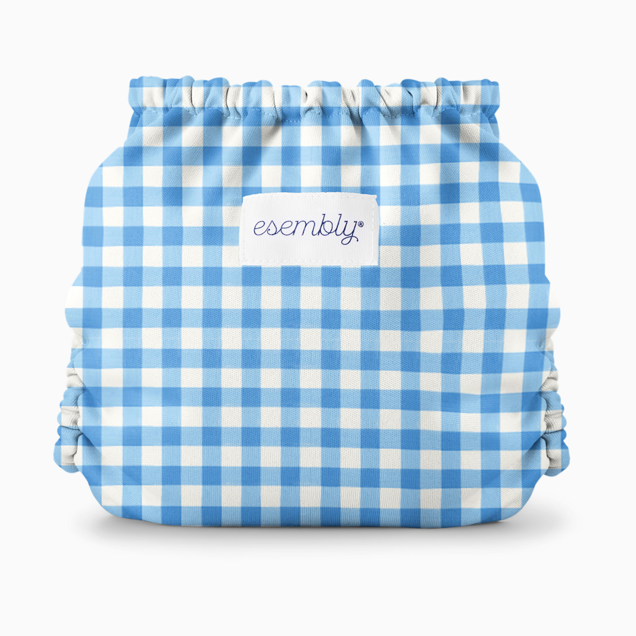 Esembly Recycled Diaper Cover (Outer) + Swim Diaper - Gingham, Size 1 (7-17 Lbs).