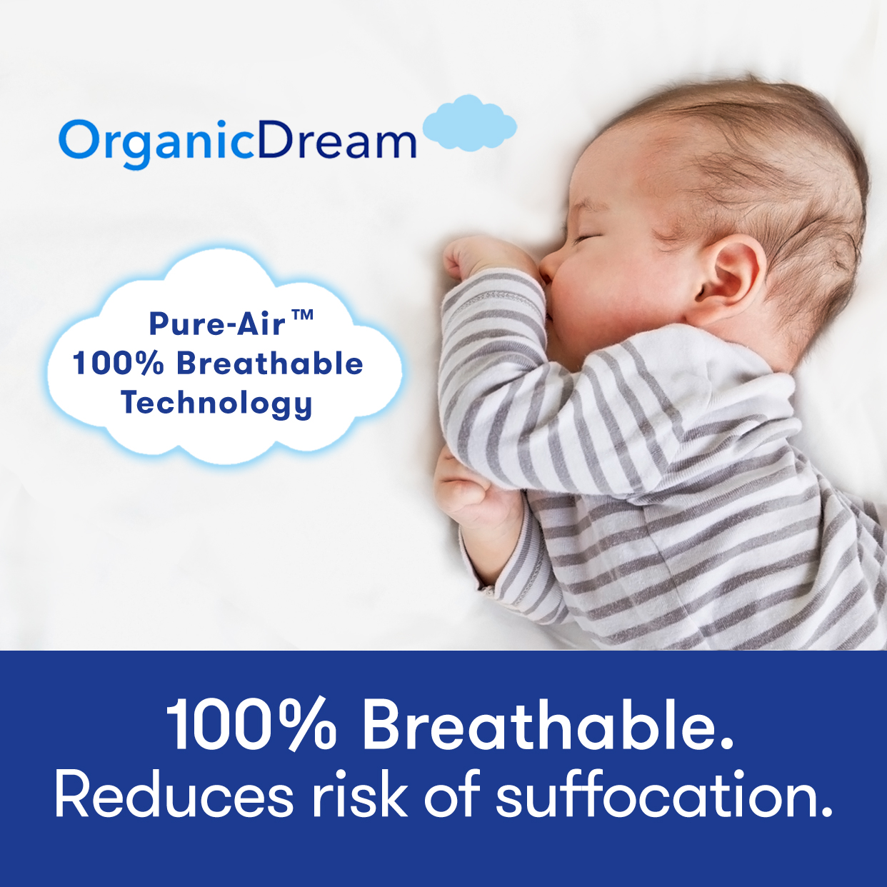 Organic Dream Organic Cotton Lightweight Crib Mattress.