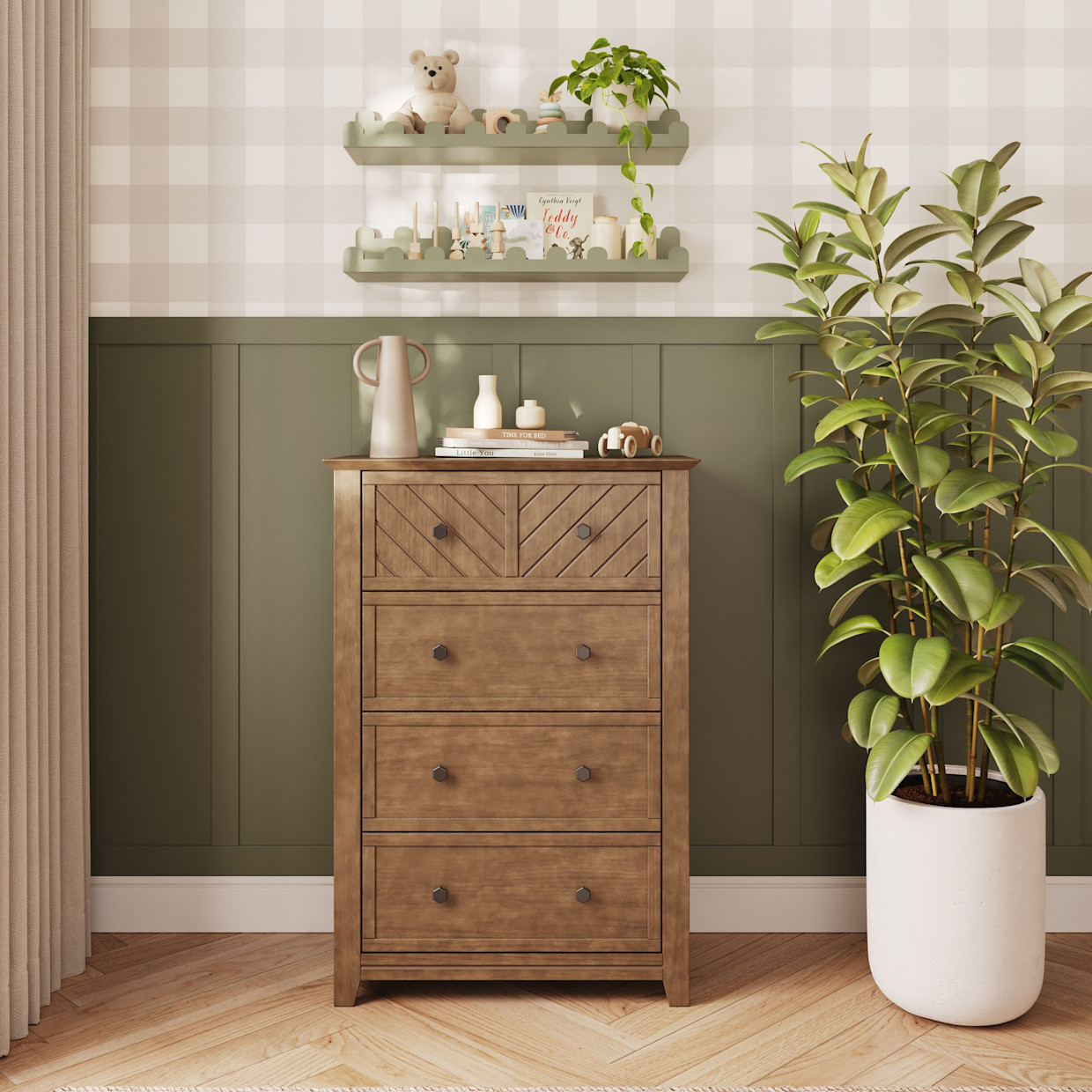 Child Craft Atwood 4-Drawer Chest - Cocoa Bean, Traditional.