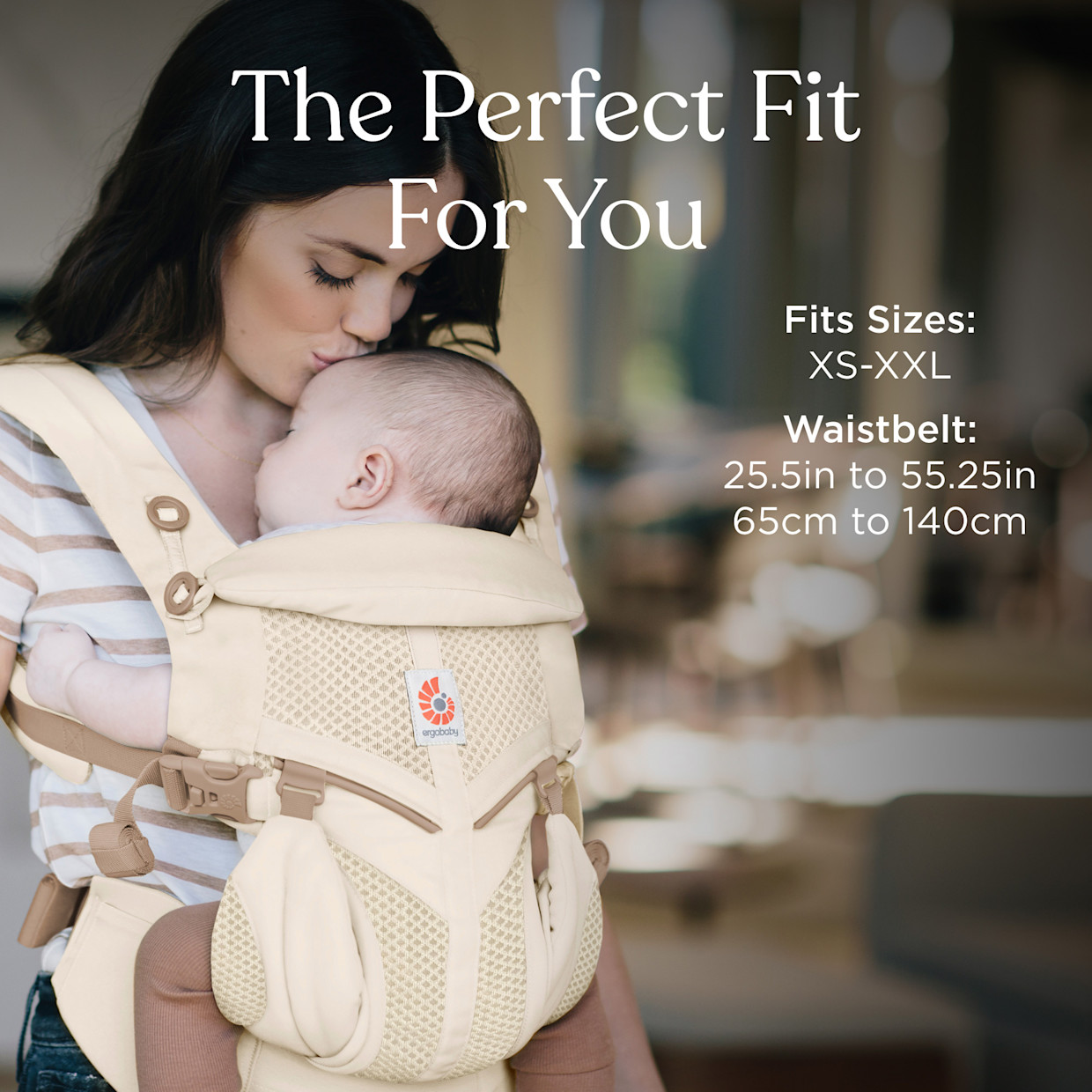 Ergobaby Omni Classic Carrier - Luminous Ivory Mesh.