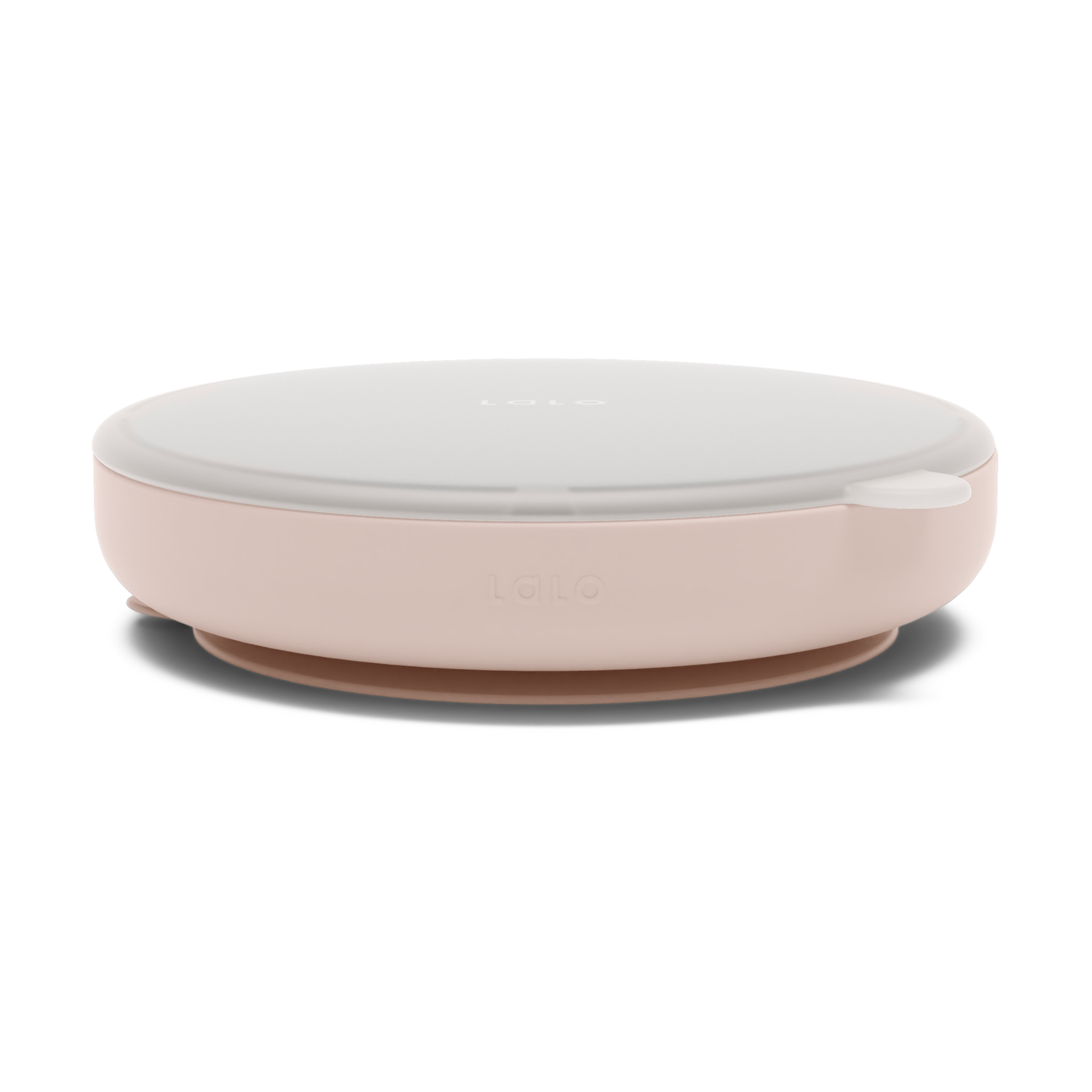 Lalo Suction Plate + Lid - Grapefruit.