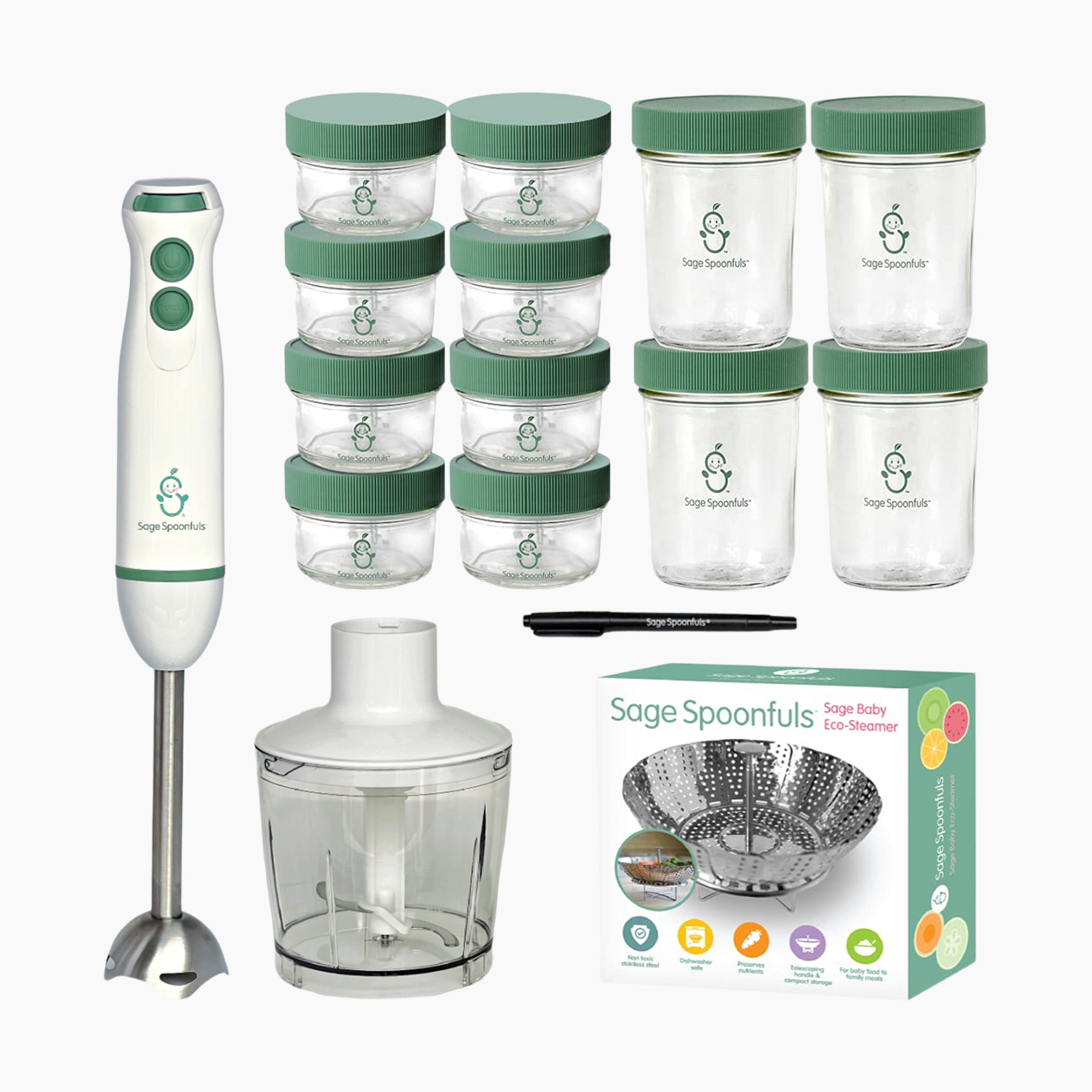 Sage Spoonfuls 2-in-1 Baby Food Maker, Baby Food Processor And