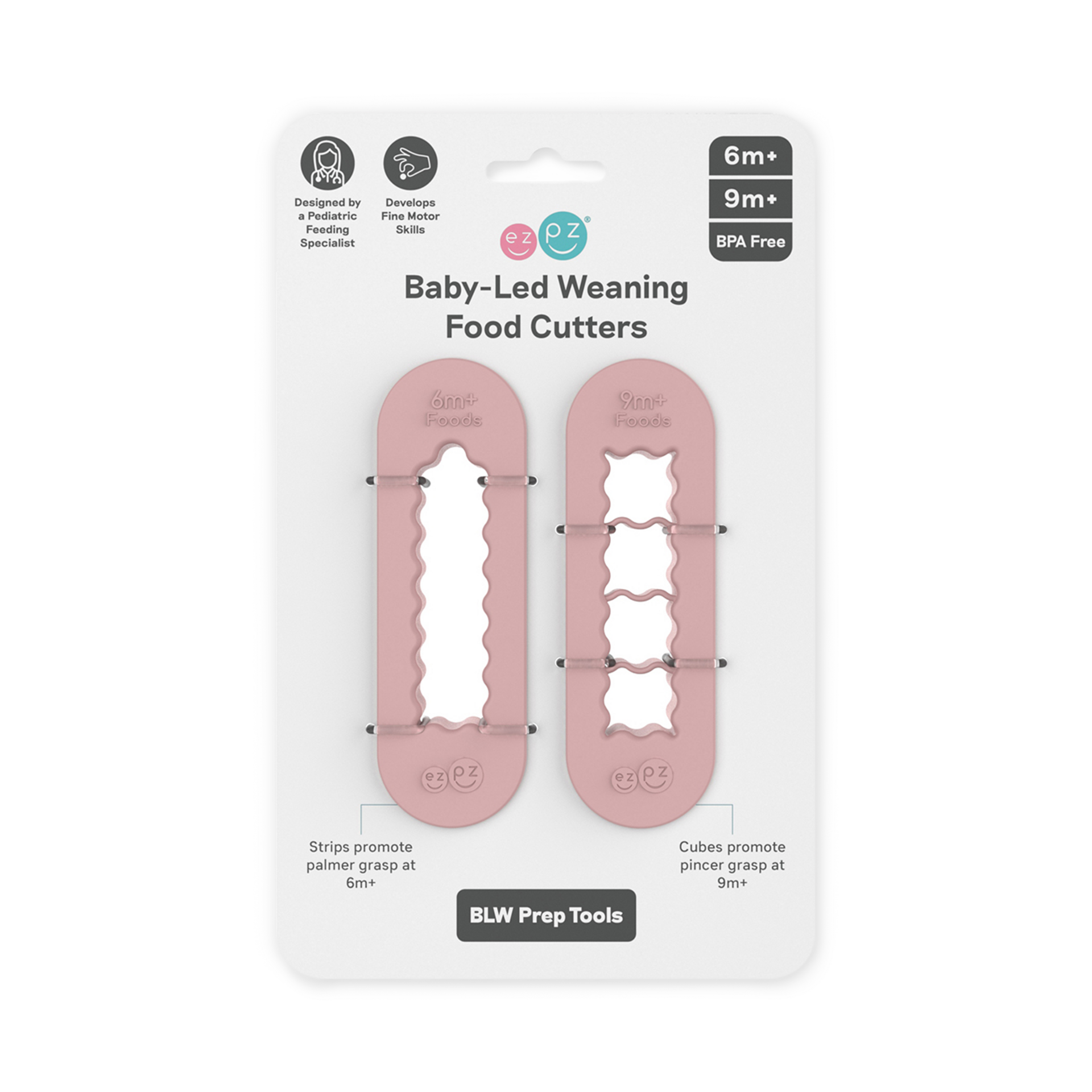 ezpz Baby-Led Weaning Food Cutters - Blush.