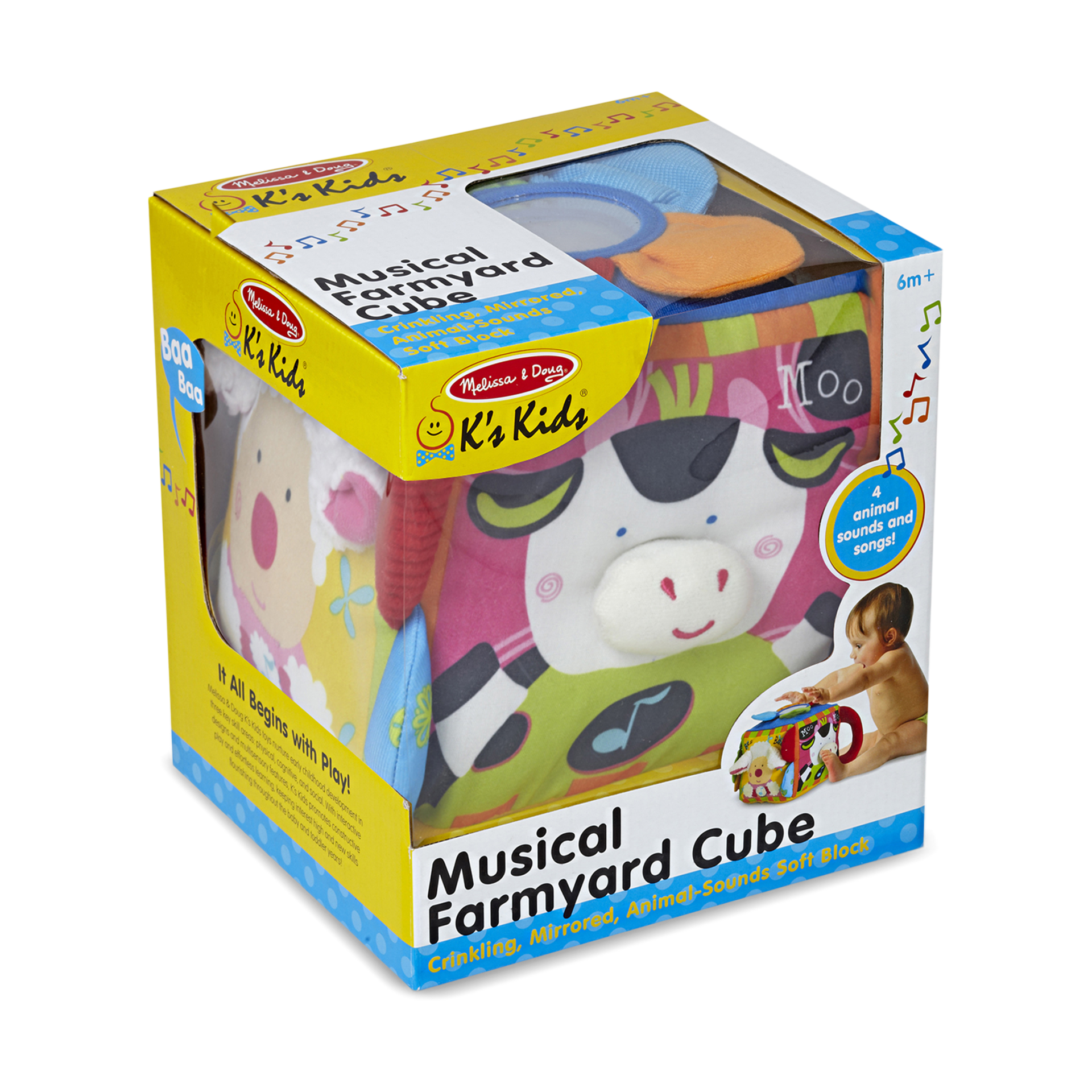 Melissa & Doug Musical Farmyard Cube Learning Toy.
