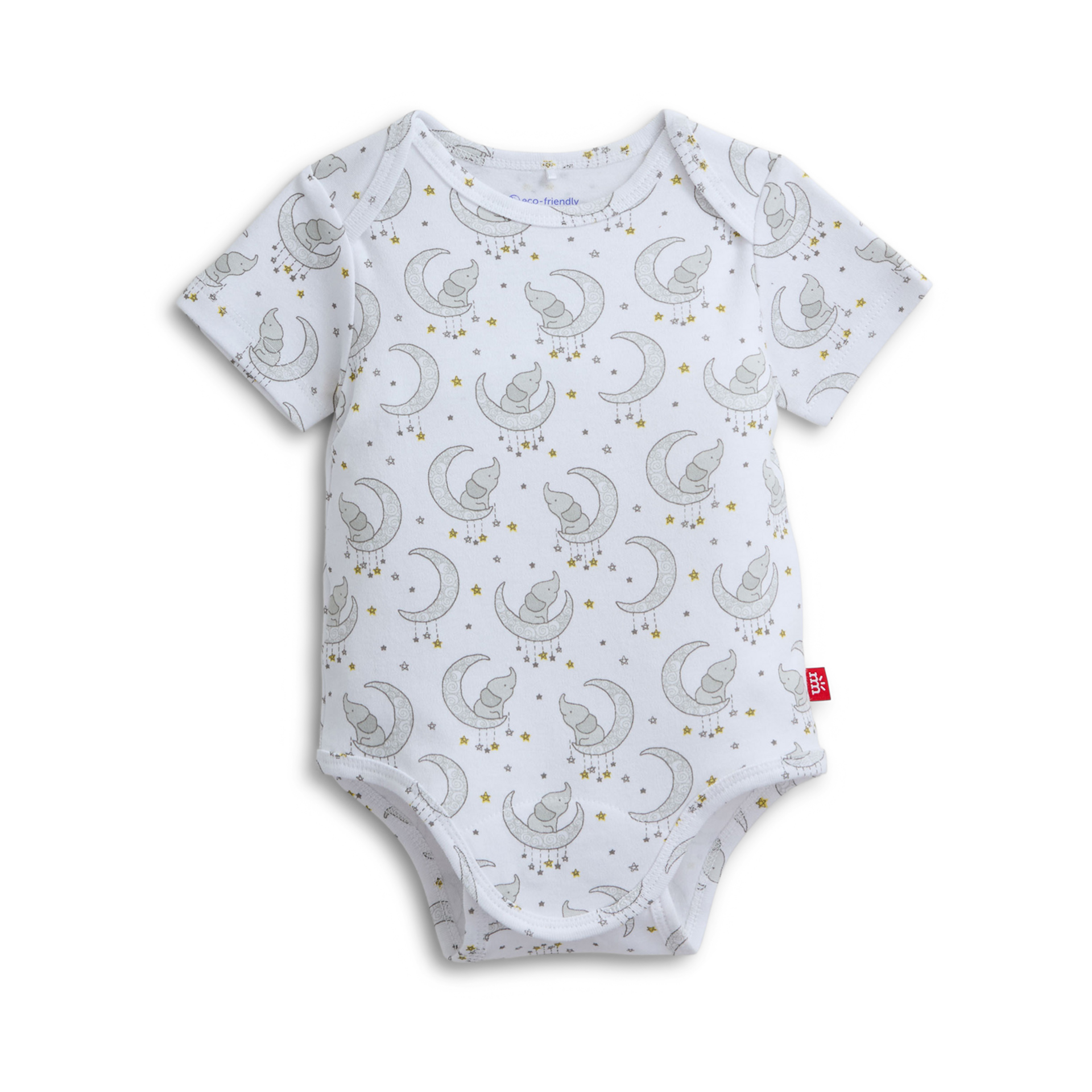 Magnetic Me Organic Cotton Magnetic Bodysuit 5 Pack Bundle - Pastel Assorted, 3-6 M.