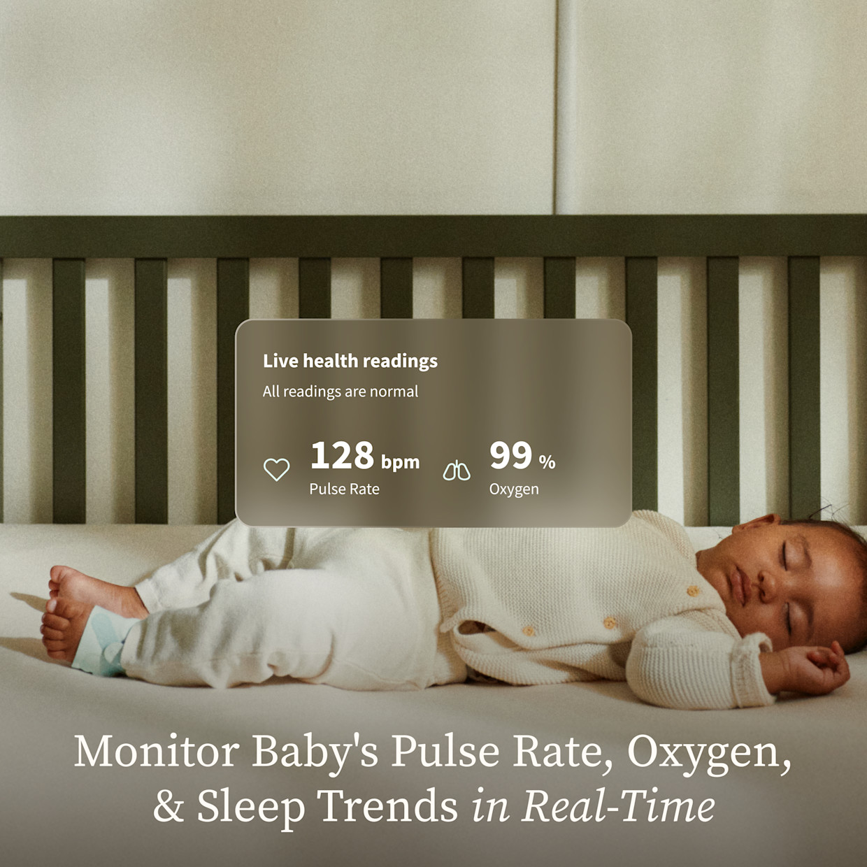 Owlet Dream Sock Smart Wearable Baby Monitor - Bedtime Blue.