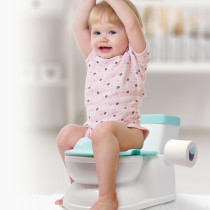  Real Feel Potty with Wipes Storage, Transition Seat &  Disposable Liners - Realistic Toilet - Easy to Clean & Assemble - Jool Baby  (Aqua) : Baby