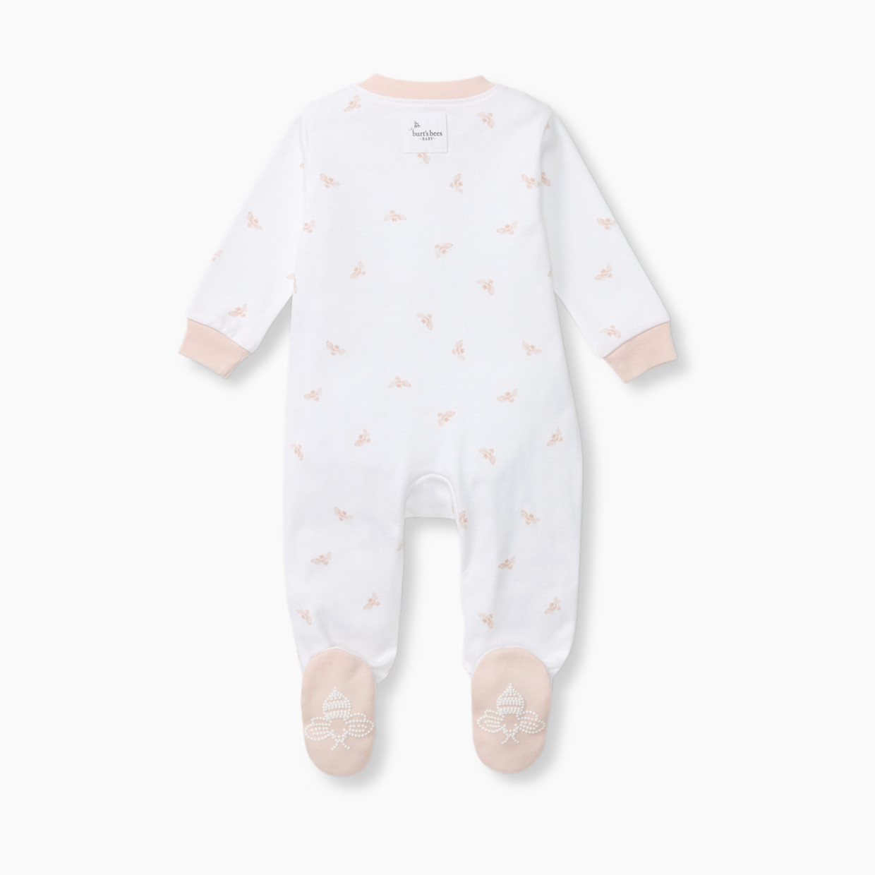 Burt's Bees Baby Organic Sleep & Play Footie Pajamas - Pink Bee, Newborn.