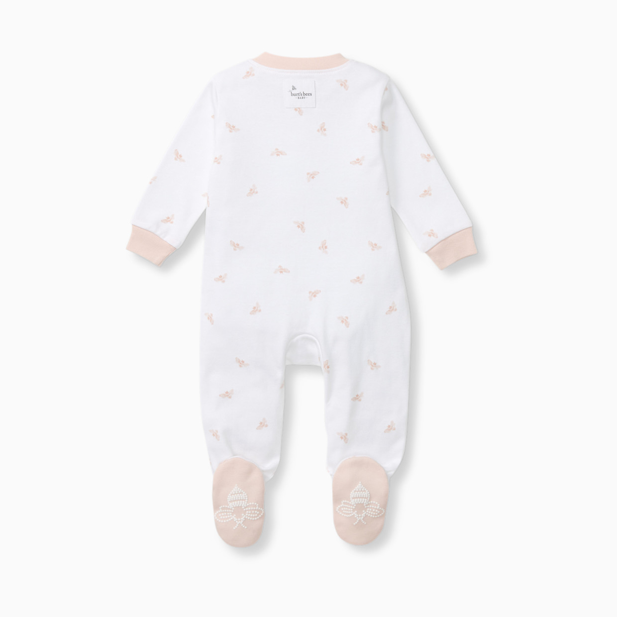 Burt's Bees Baby Organic Sleep & Play Footie Pajamas - Pink Bee, 3-6 M.