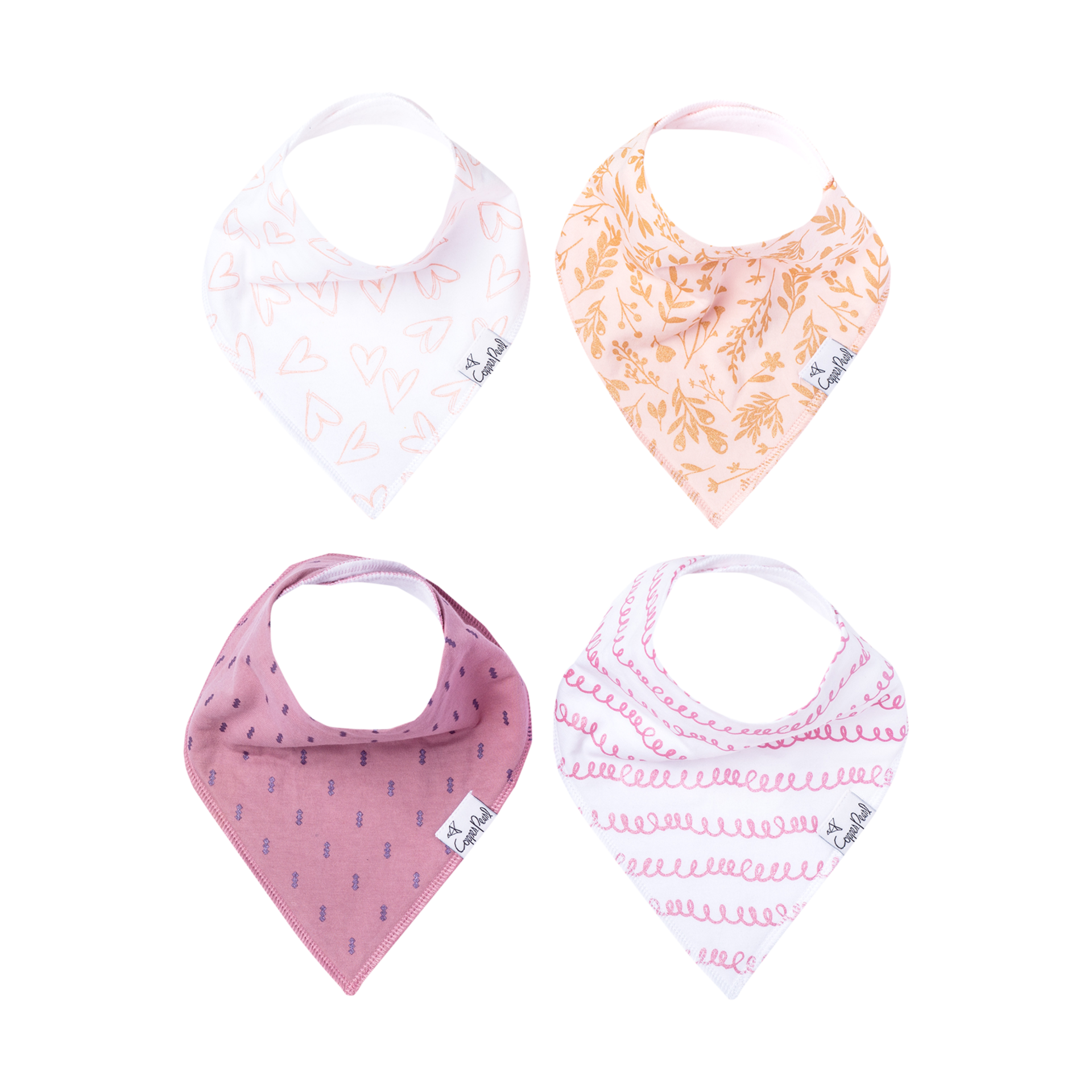 copper pearl baby bibs