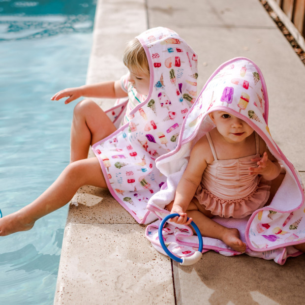 Little Unicorn Cotton Muslin & Terry Toddler Hooded Towel - Brain Freeze.