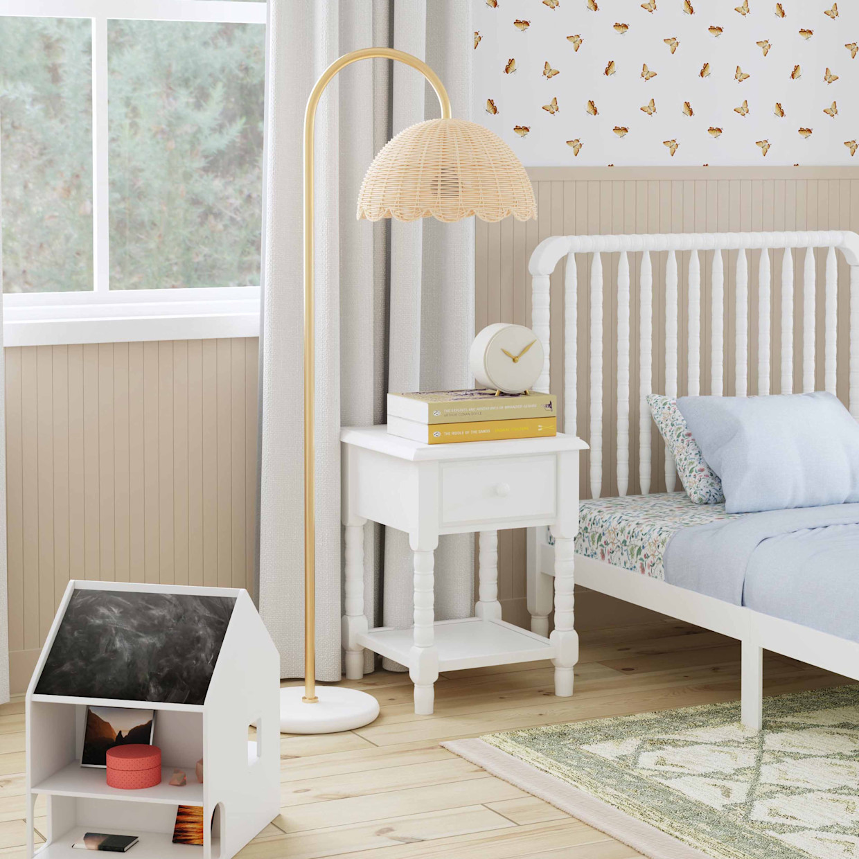 daVinci Jenny Lind Spindle Nightstand - White.