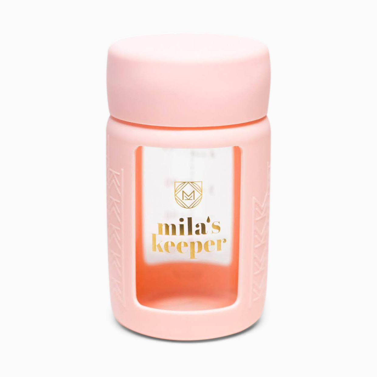 Mila's Keeper Glass Breast Milk Storage Bottles, 2 Pack - Pink Sands, Wide, 2.