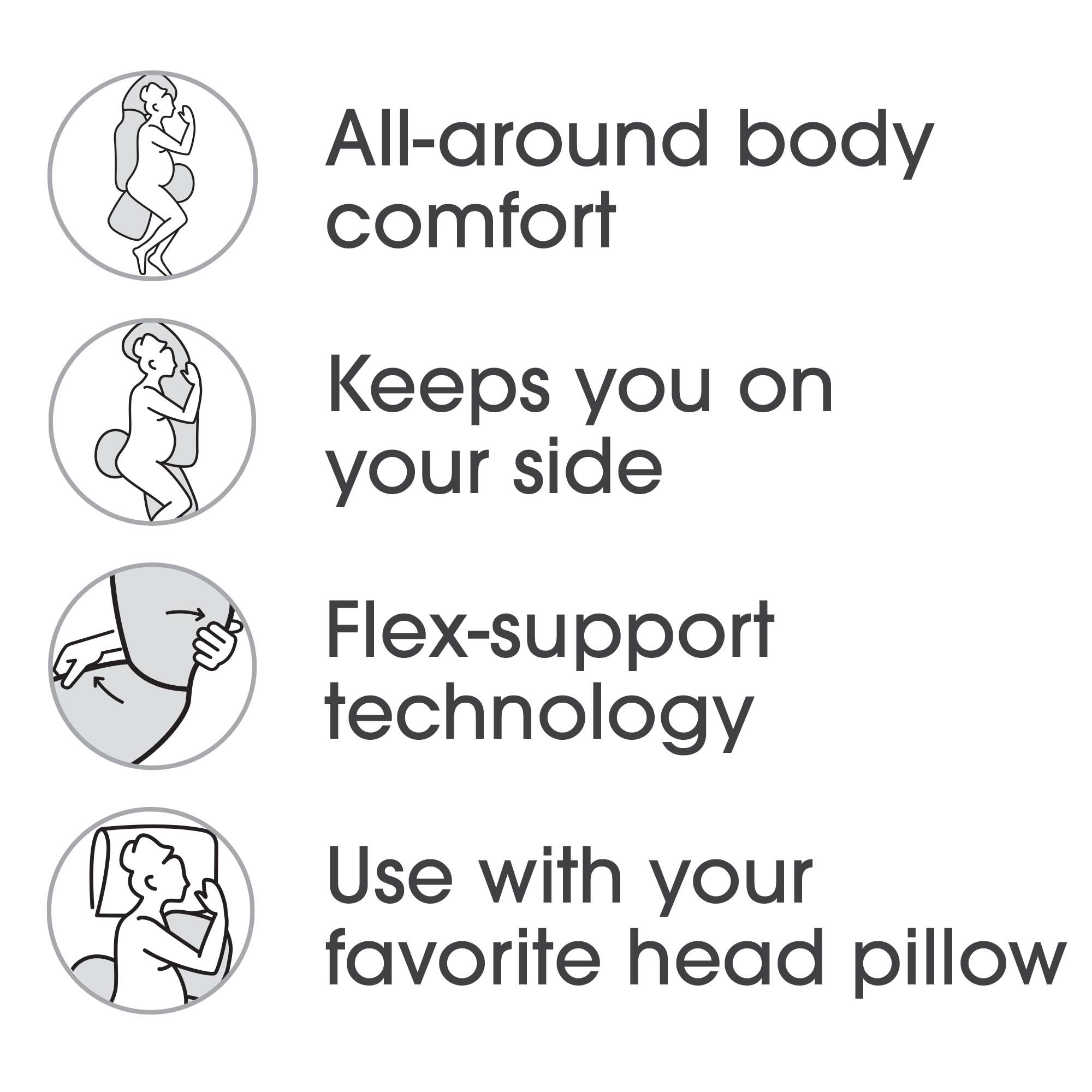 Boppy Full Body Side Sleeper Pregnancy Pillow Mirage Babylist Shop