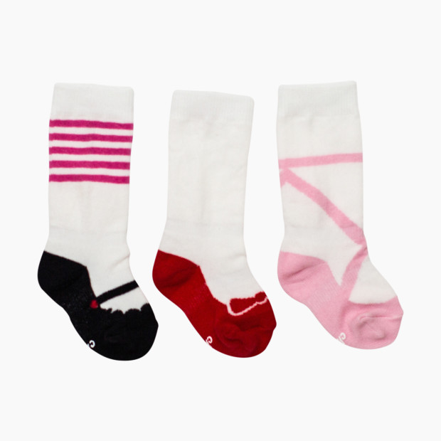 Cheski Socks (3 Pack) - Pink/Red, 9-18 Months.