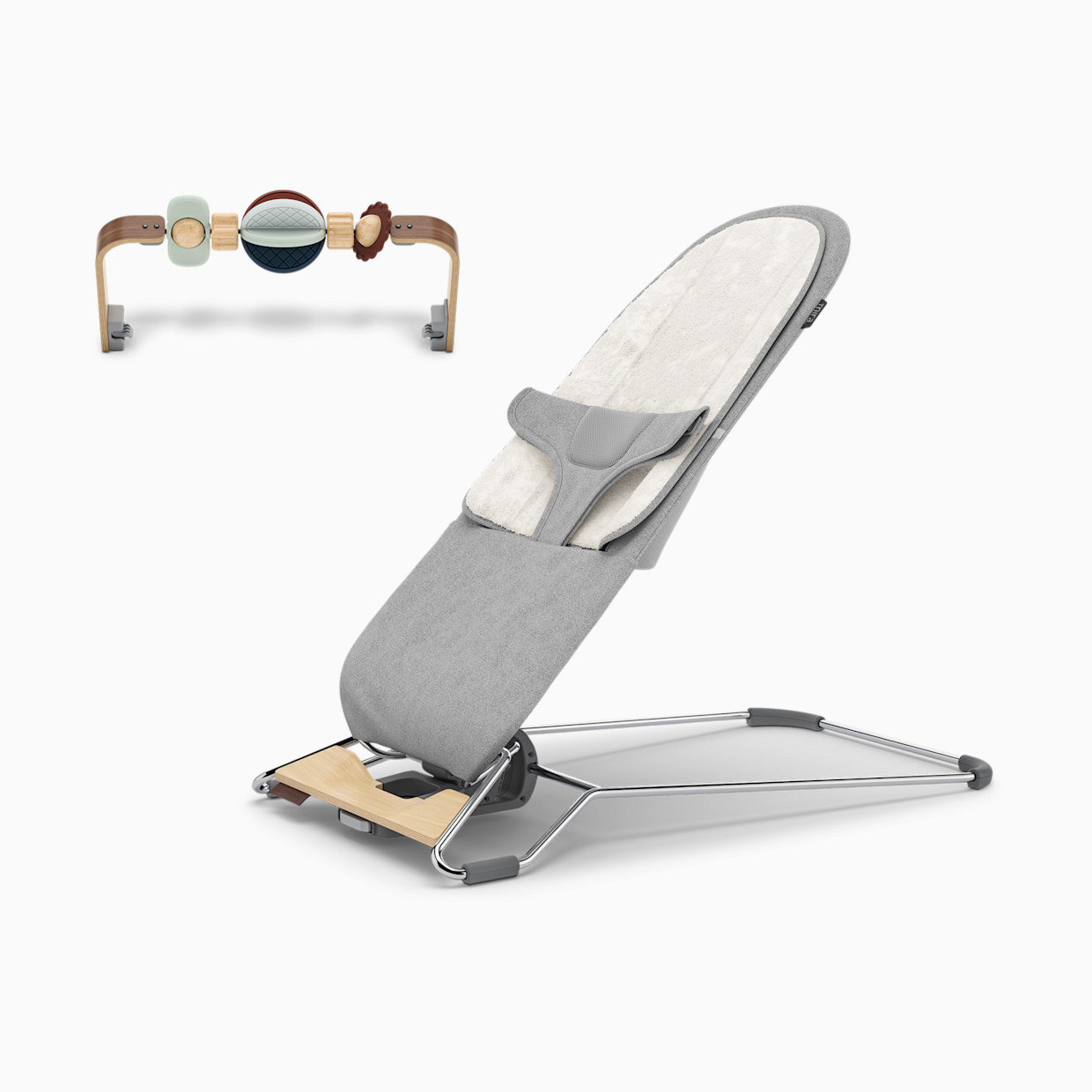 UPPAbaby Mira 2-in-1 Bouncer and Seat & Toy Bar Bundle - Stella/Wonder Wheel.