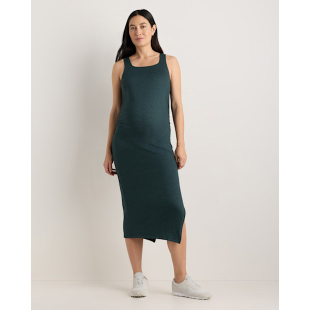 Quince Ultra-Soft Maternity Midi Dress.