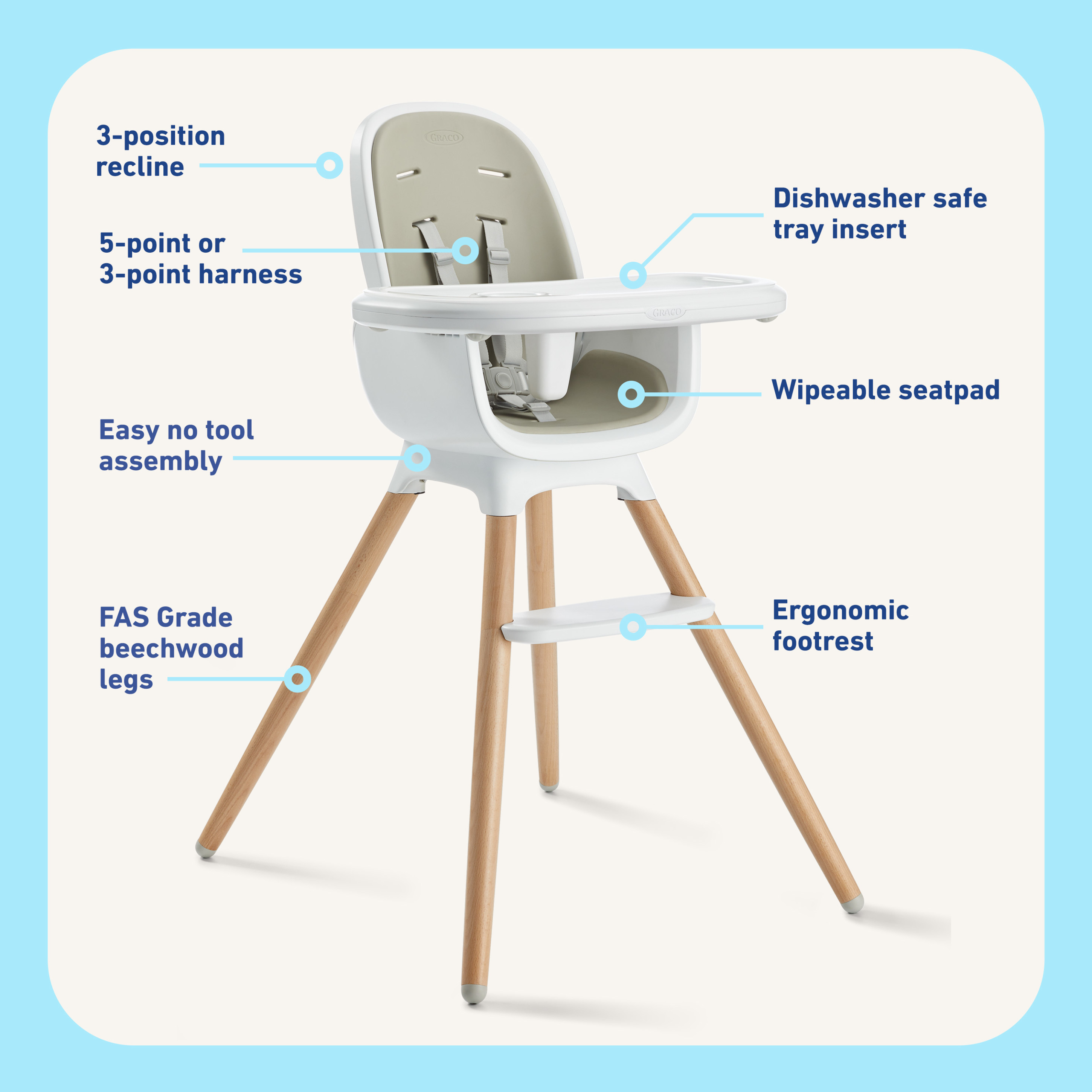 Graco Table2Table Lux Highchair - Rhodes.