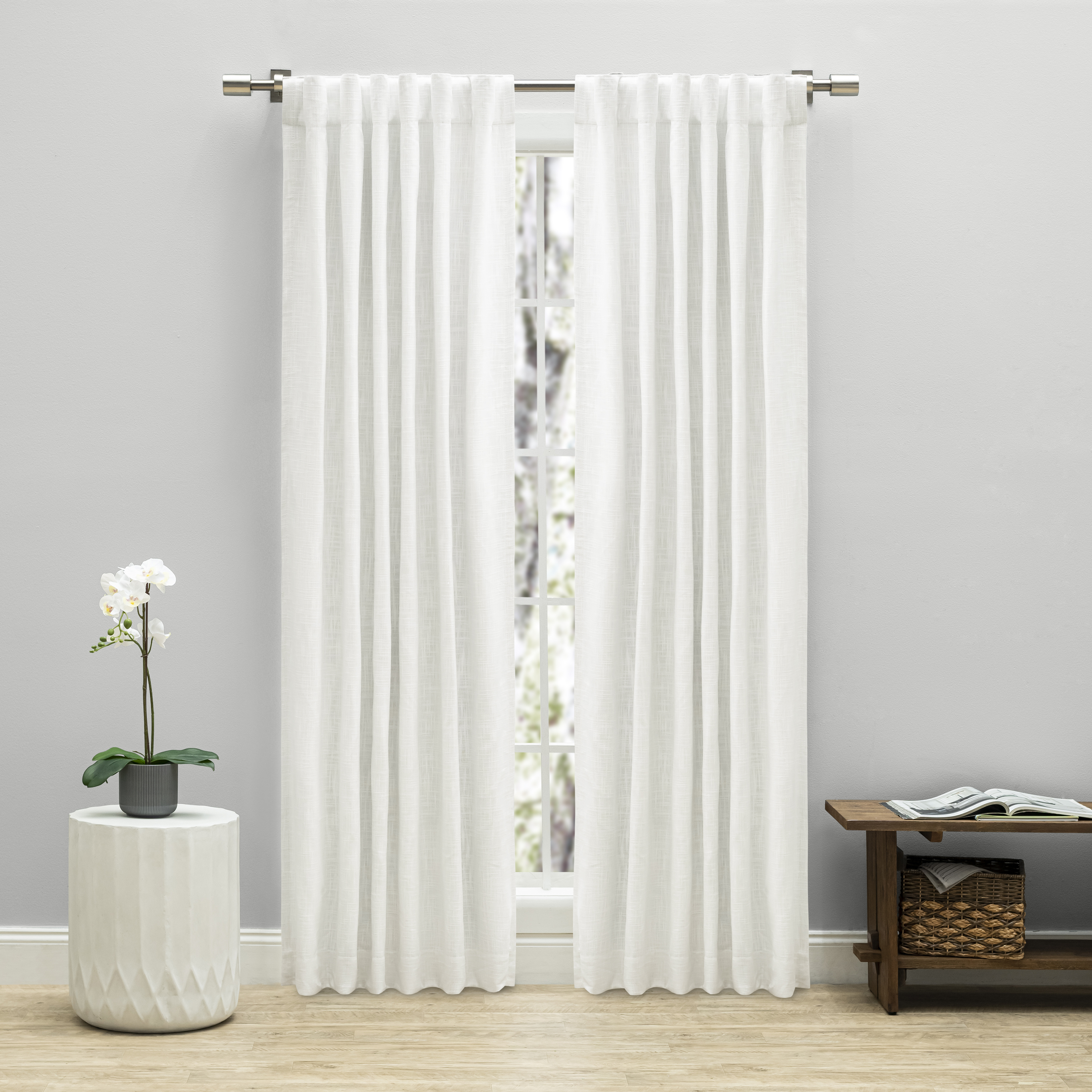 Ricardo Trading Haven Blackout Linen Curtain Panel.